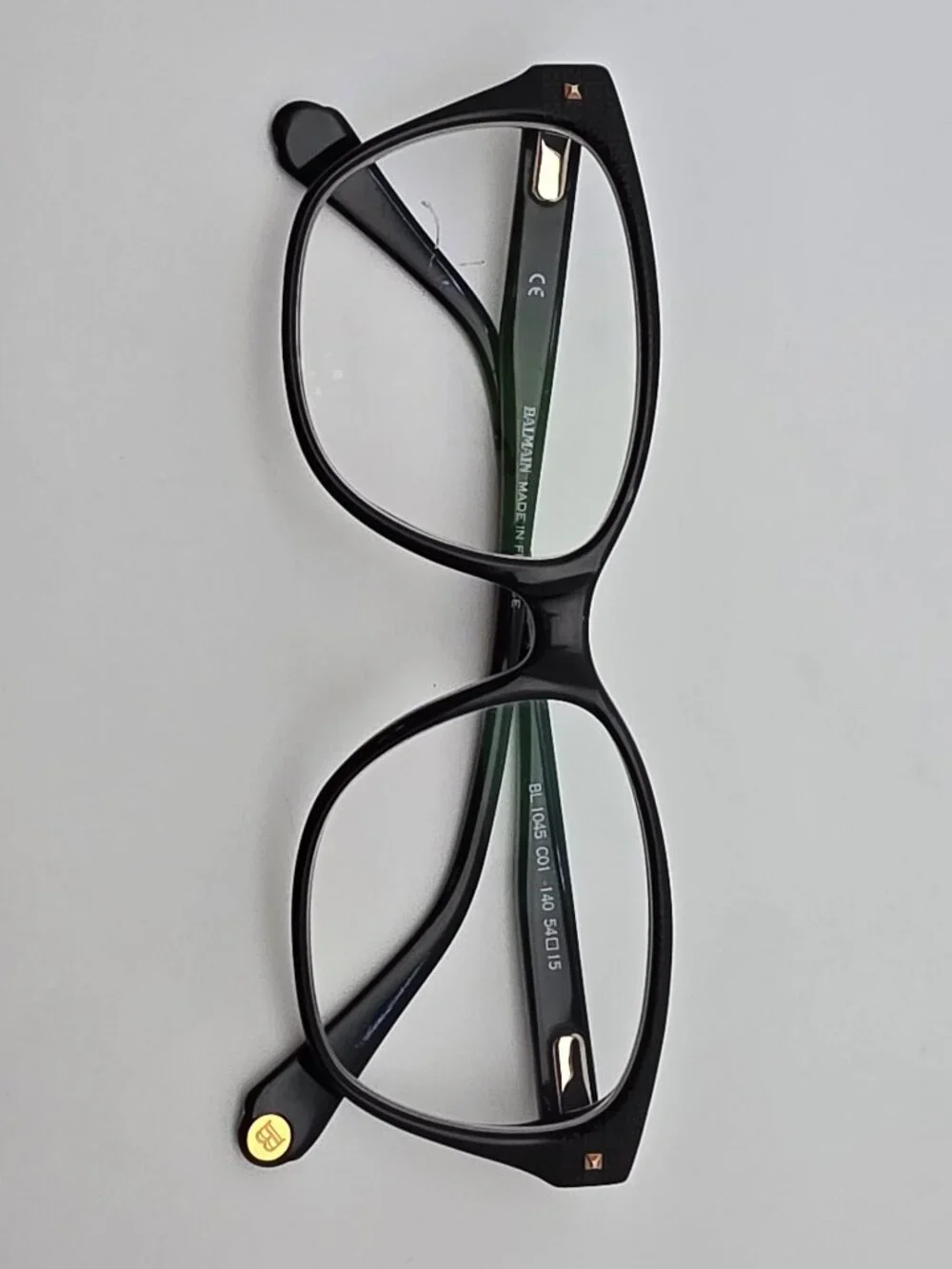 Balmain Paris BL1045 Black Cat Eye Eyeglasses Frame w/Flexhinge and Case France